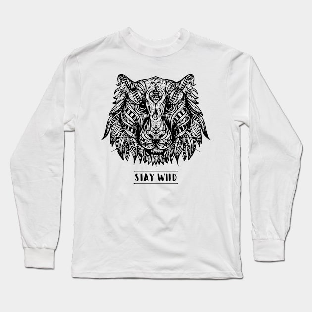 MANDALA TIGER Long Sleeve T-Shirt by madeinchorley